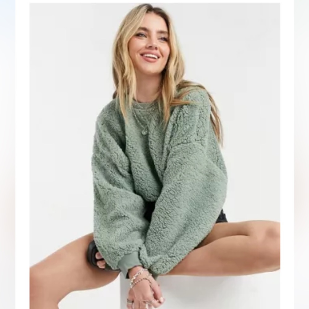 COTTON ON: balloon sleeve teddy crew neck sweatshirt - Picture 4 of 6